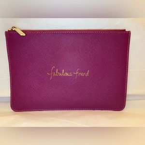 Katie Loxton Perfect Pouch “Fabulous Friend” in Dark Pink